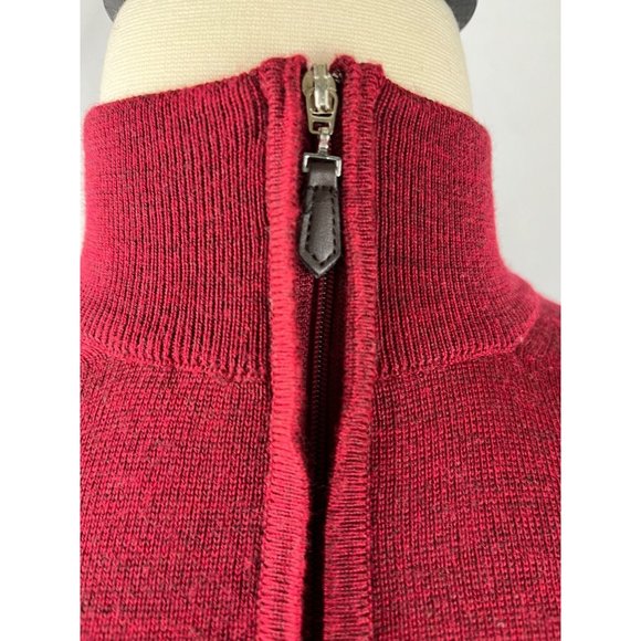 Neiman Marcus Merino Wool blend Quarter Zip Sweater, Men’s Size Large - Picture 7 of 11